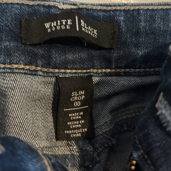 White House Black market the slim crop jeans size 00 - Picture 5 of 7
